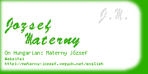jozsef materny business card